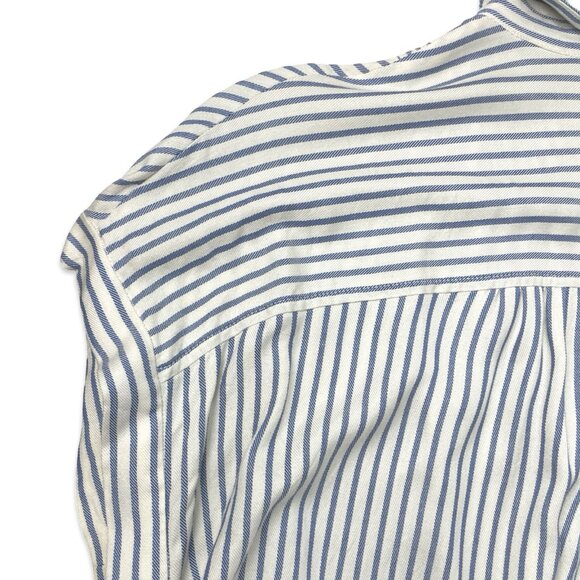 Madewell Central Shirt Blue White Stripe Short Sleeve Button Down M - Picture 6 of 12